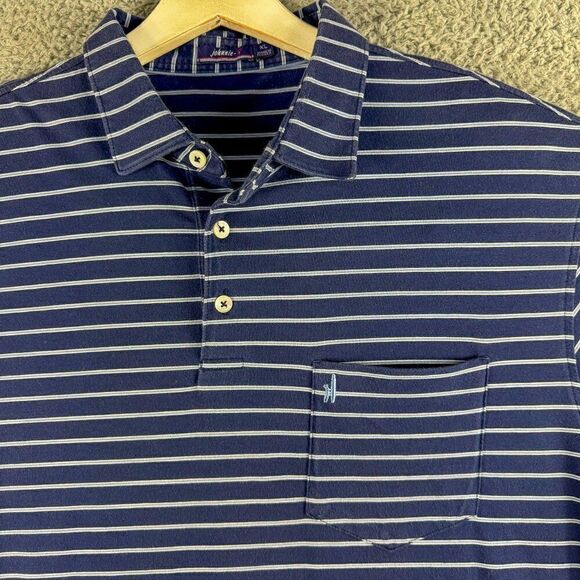 Johnnie O Shirt Men Extra Large Blue Golf Polo Golfer‎ Athletic Office Preppy - Picture 2 of 13